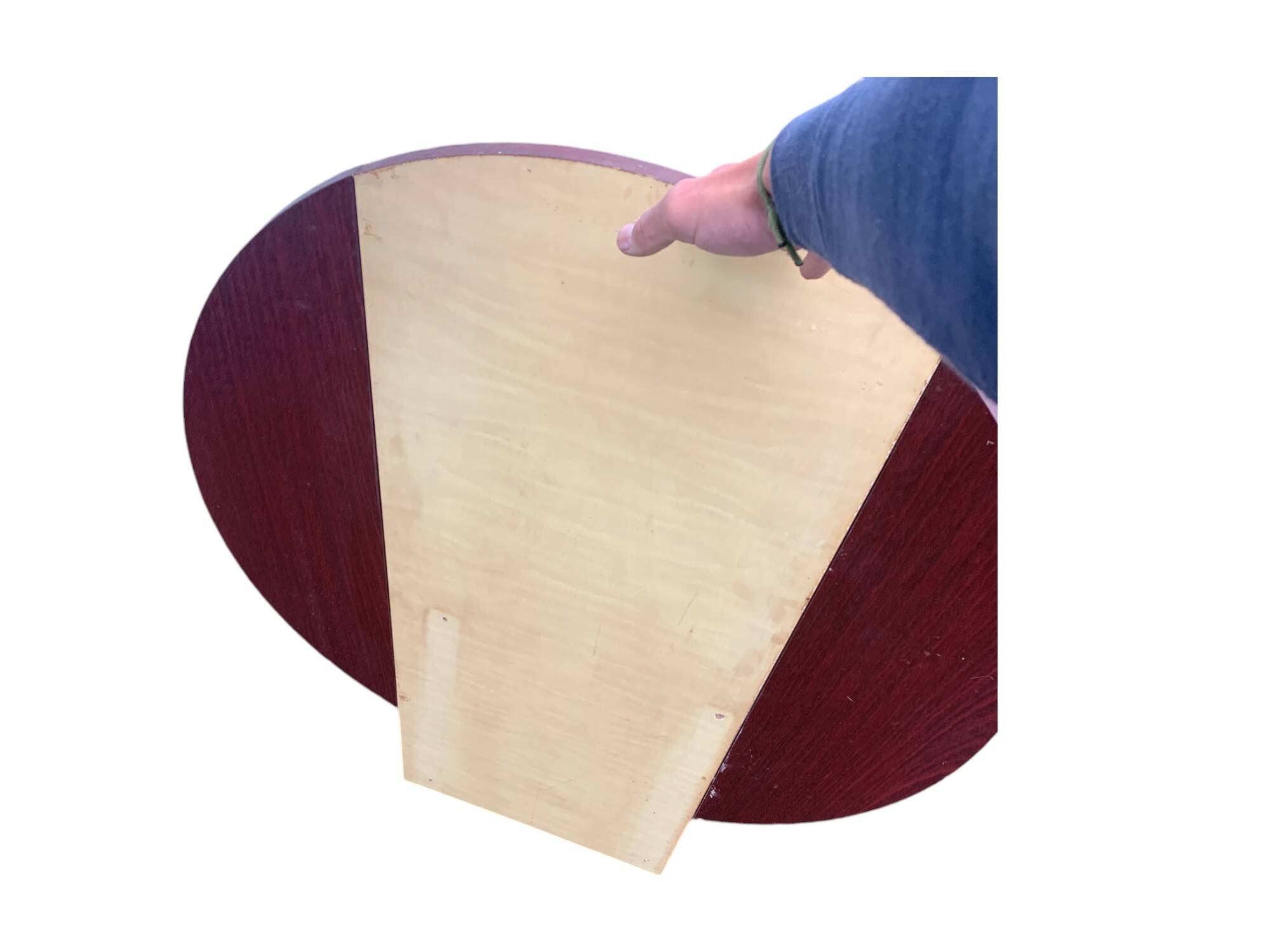 Large round triptych wall mirror, 112 cm