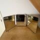 Antique barber's triptych mirror