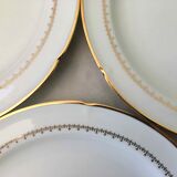 6 flat porcelain plates from Vierzon