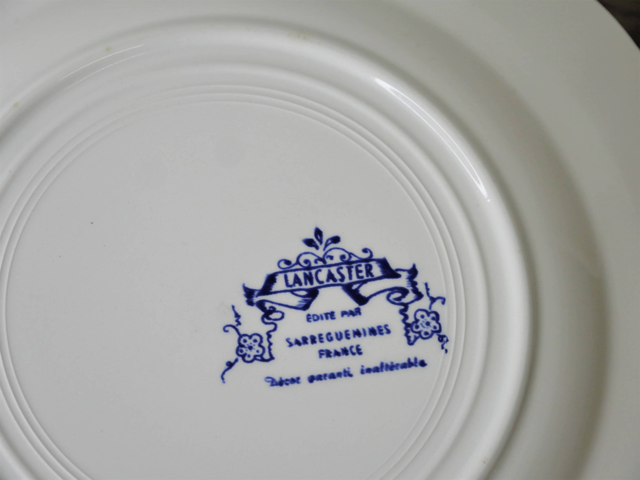 Sarreguemines Lancaster dessert plate