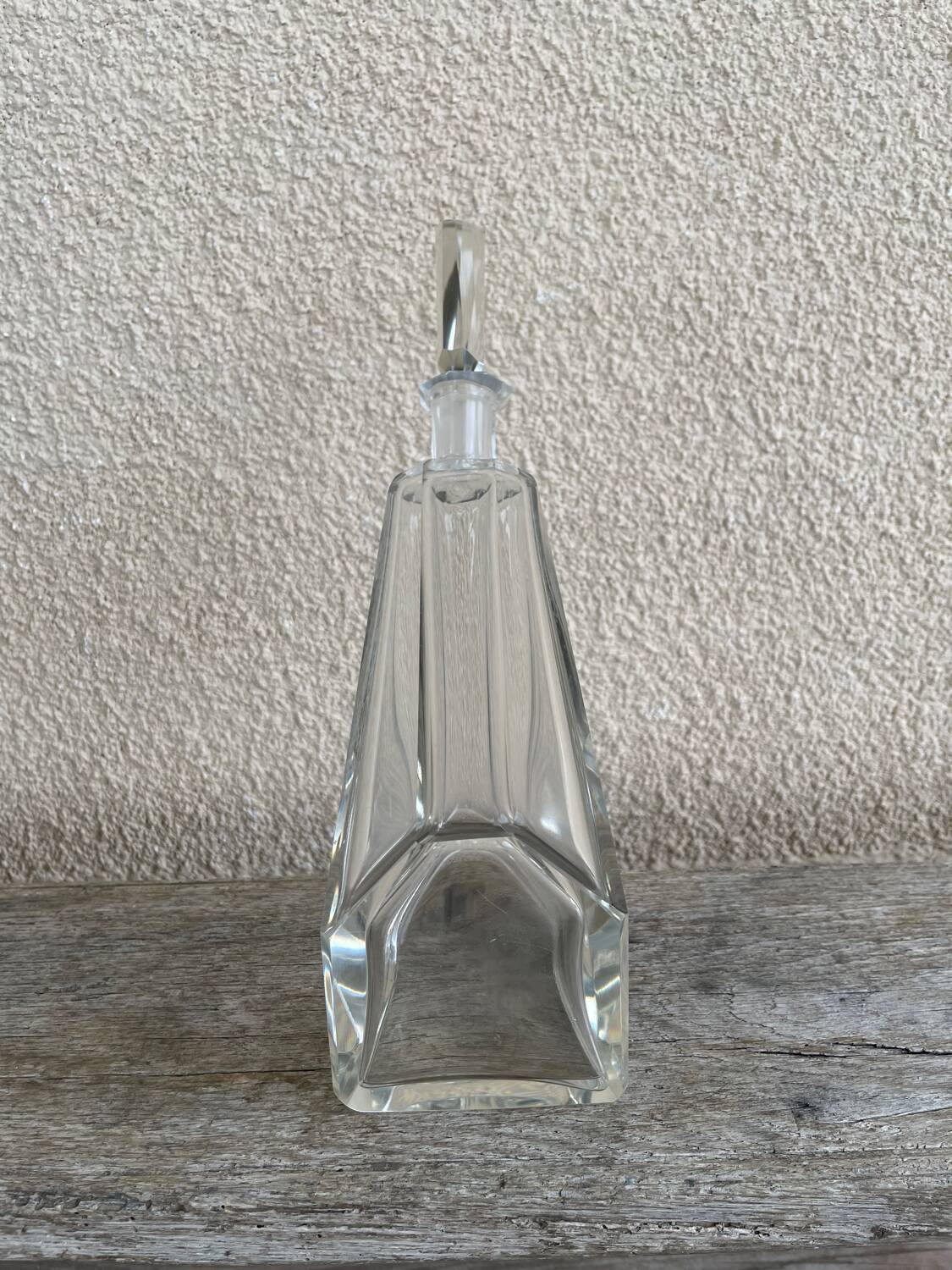 Tilted crystal carafe Art Deco Bruno Posselt