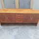 Vintage Sideboard in in Walnut Root and Maple Wood with Brass Details, 1940s