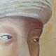 Grand Tableau Tempera (90x90) - Detail of Masaccio - signed F. Leblon