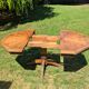 Table de salle à manger octogonale extensible en bois