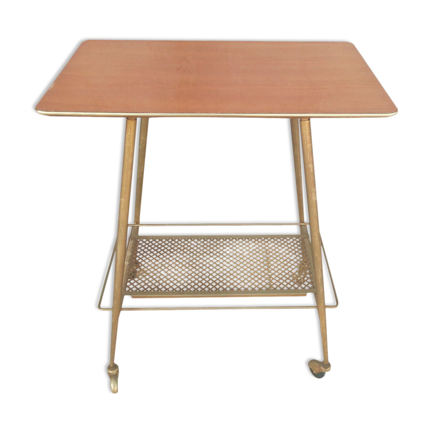 Vintage dessert in formica and brass