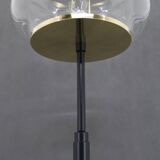 1970s Pair of Glass Brass Floor Lamps by Kamenicky Senov , Czechoslovakia