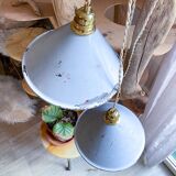 Vintage lampshade in customizable enameled sheet metal