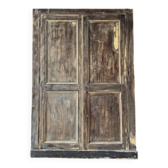 The antique patinated wardrobe