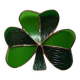 Handcrafted green clover and brass trinket tray
