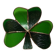Handcrafted green clover and brass trinket tray