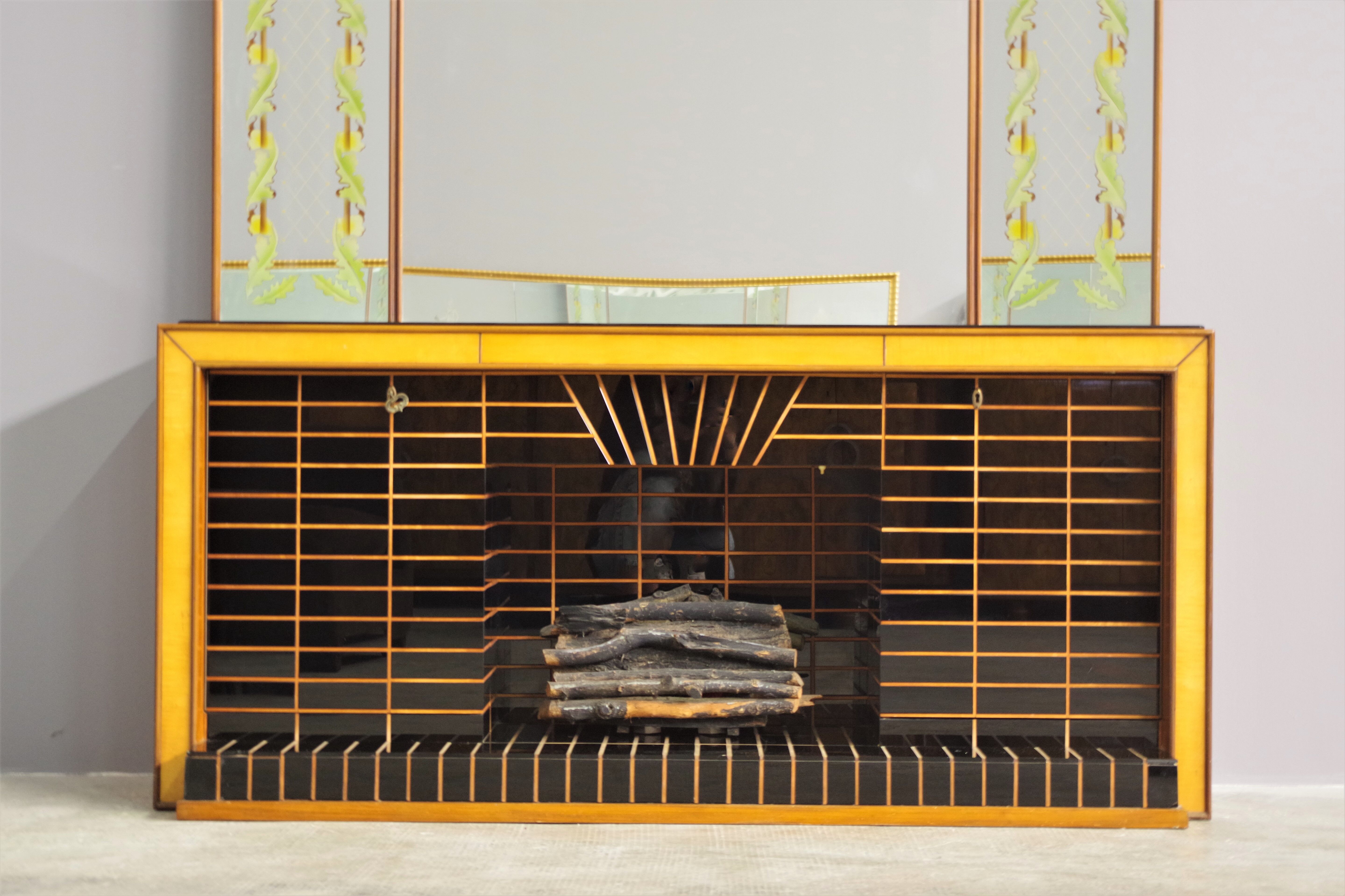 Sideboard with mirror by Luigi Brusotti, 1940