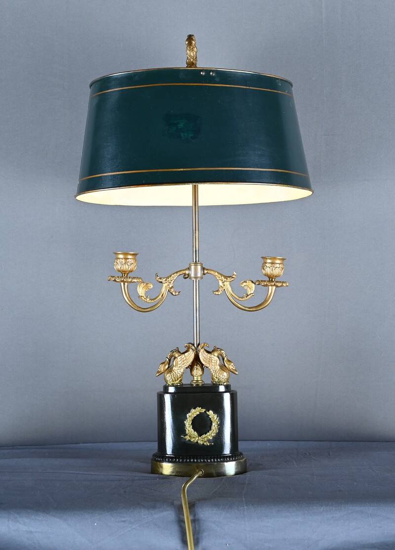Gilded Bronze Bouillotte Lamp, Empire style, Napoléon III period – Mid