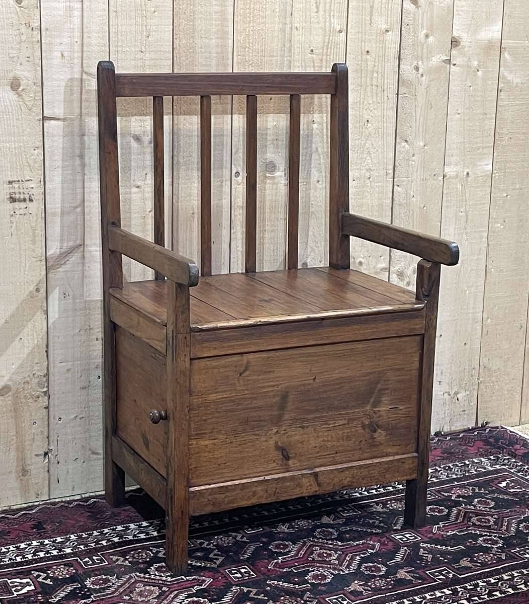 Rustic fir fireplace bench early 20th century
