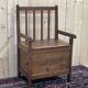 Rustic fir fireplace bench early 20th century