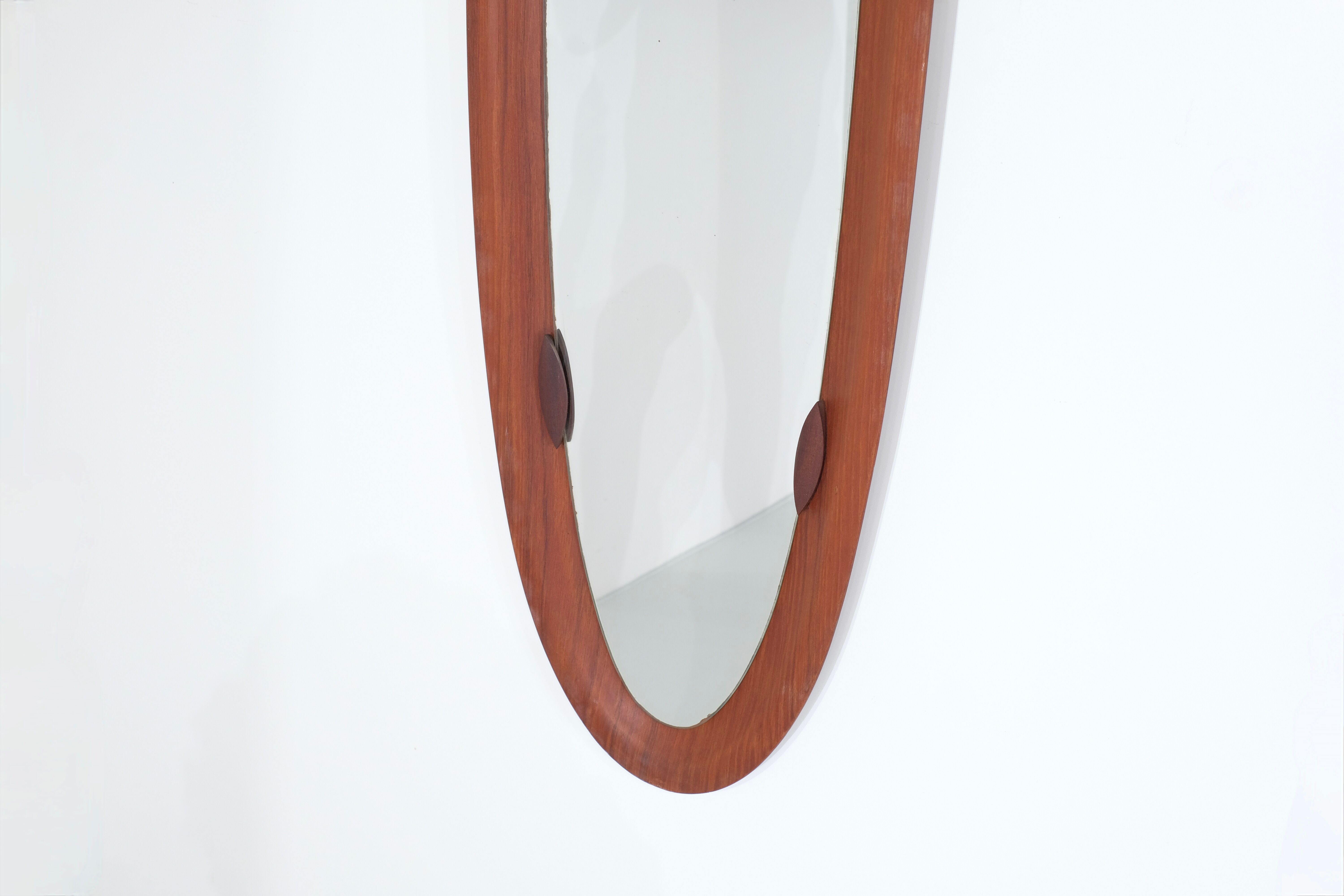 Wooden mirror, Italy - 1960s
