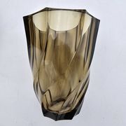 Paire de vases en verre fumé 50's