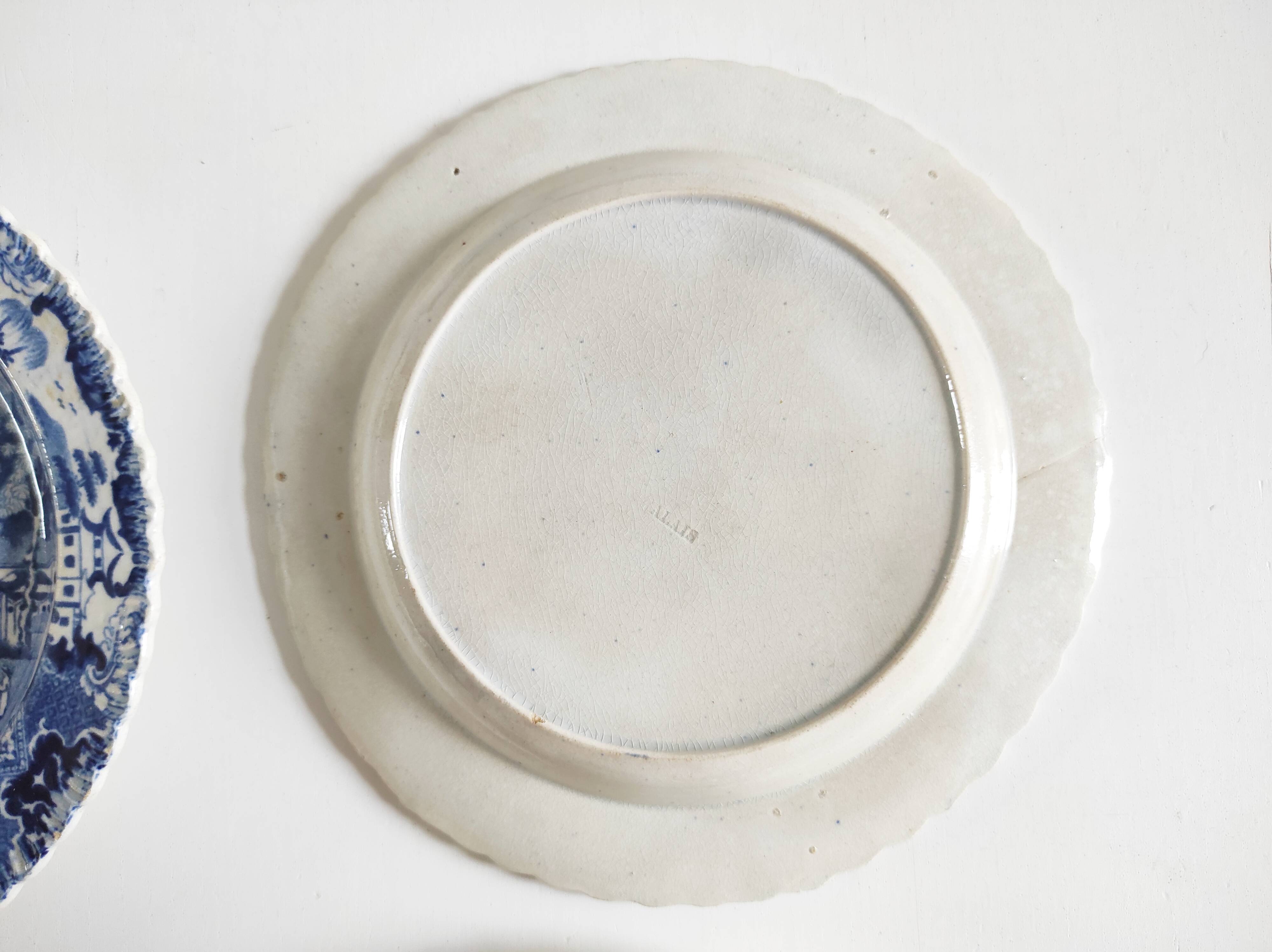Calais earthenware 4 pagoda plates