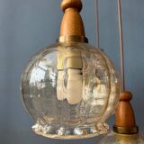 Vintage Hustadt Leuchten glass cascade pendant lamp
