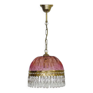 Suspension vintage rose - pampilles
