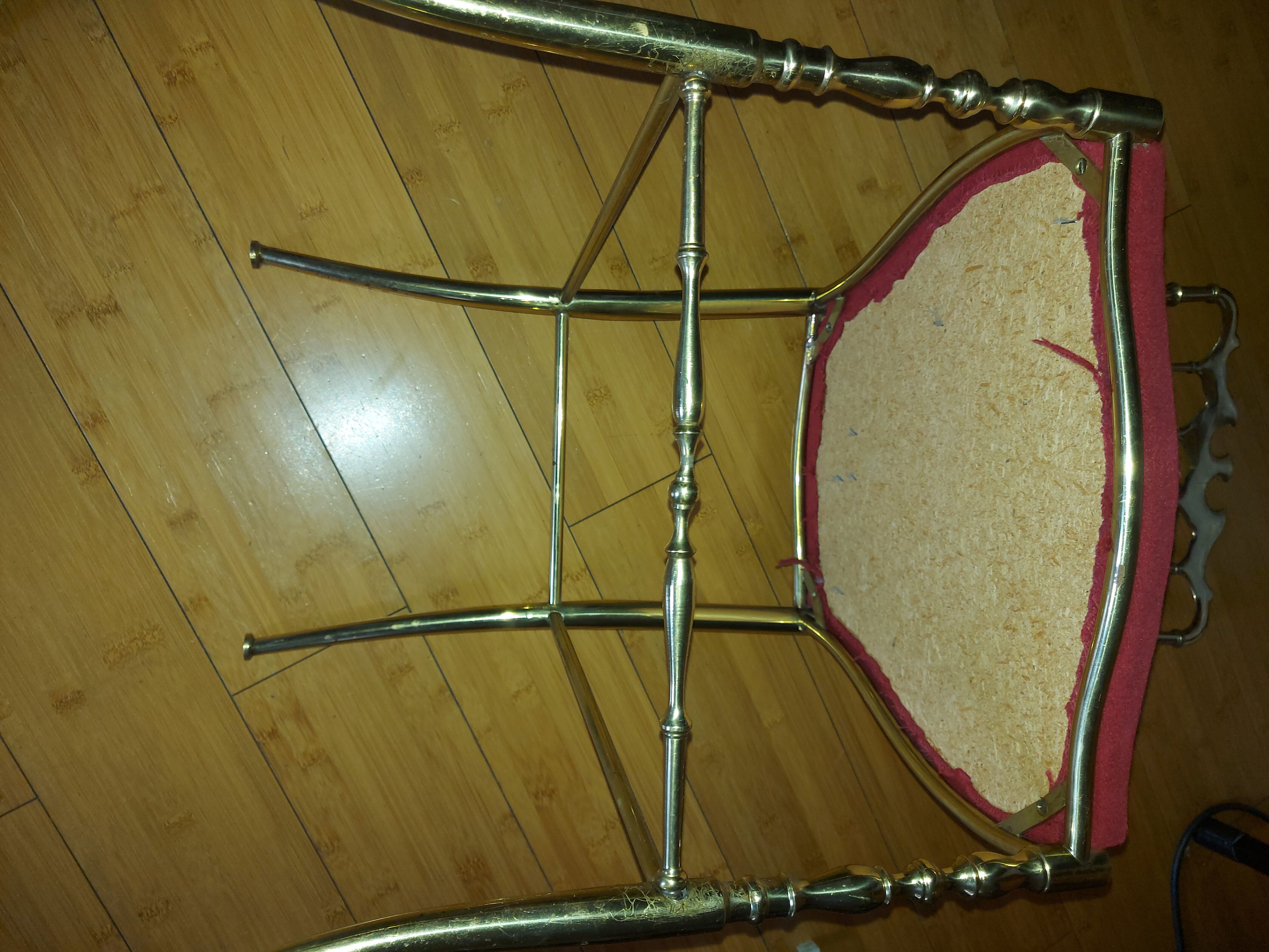 Chiavari Italian brass design chair