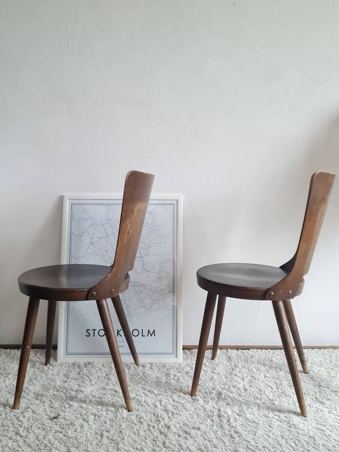 Set of 4 Scandinavian chairs from the 1960s.