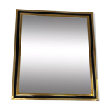 Vintage steel and brass mirror