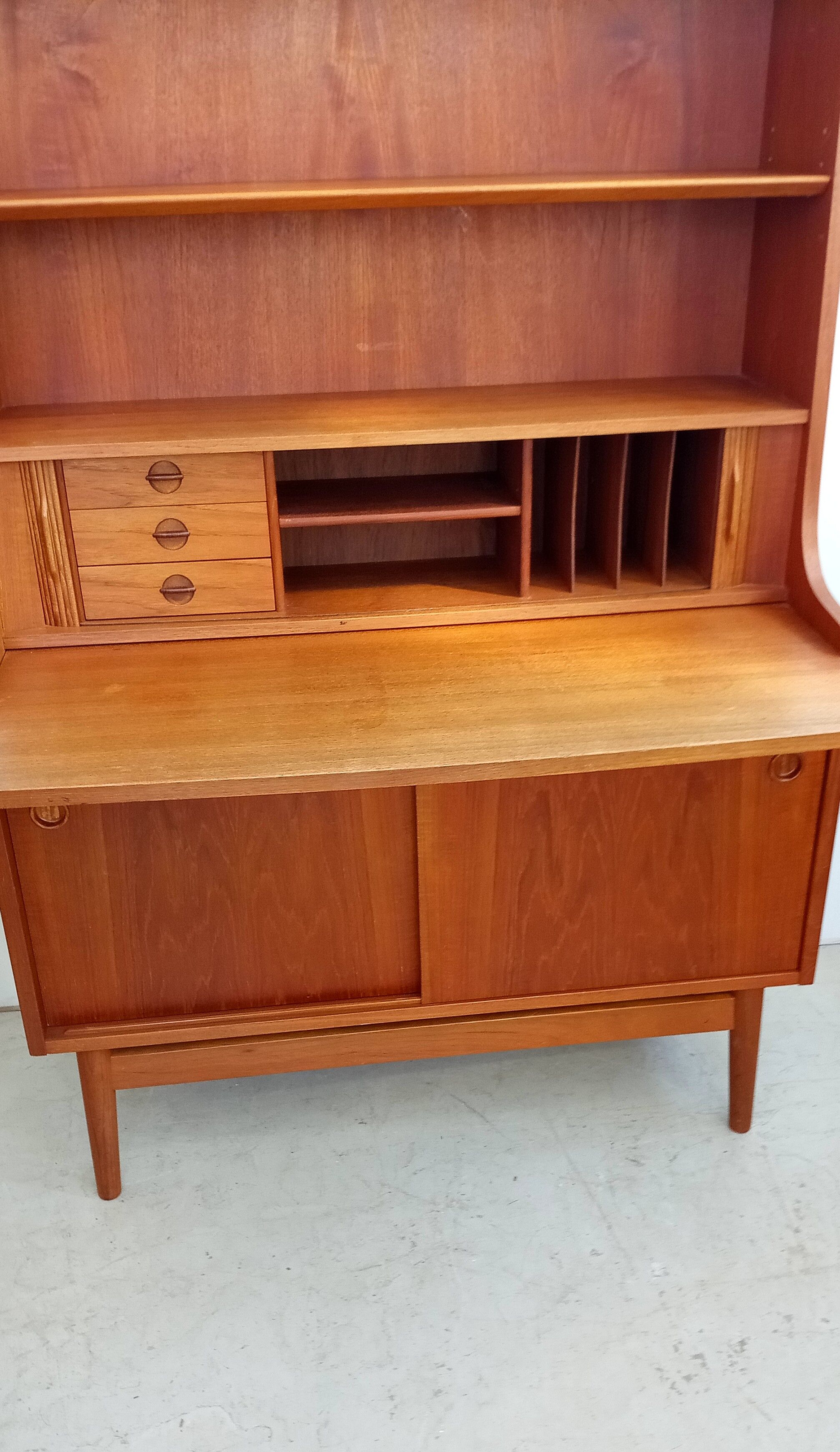 Secretary desk in teak by Johannes Sorth for BM mobler, denmark, 60s