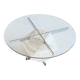 Diamond shaped coffee table in white travertine Italy 1960