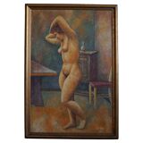 Large oil painting on canvas, unknown Danish artist, late 1800s.