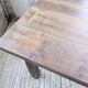 XL farmhouse table in solid oak, brutalist style, 20th century.