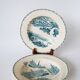Set of 3 mismatched Iron Earth soup plates L&G Buffon model 19th century
