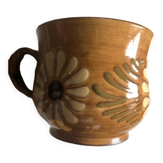 Vintage Glazed Terracotta Cup