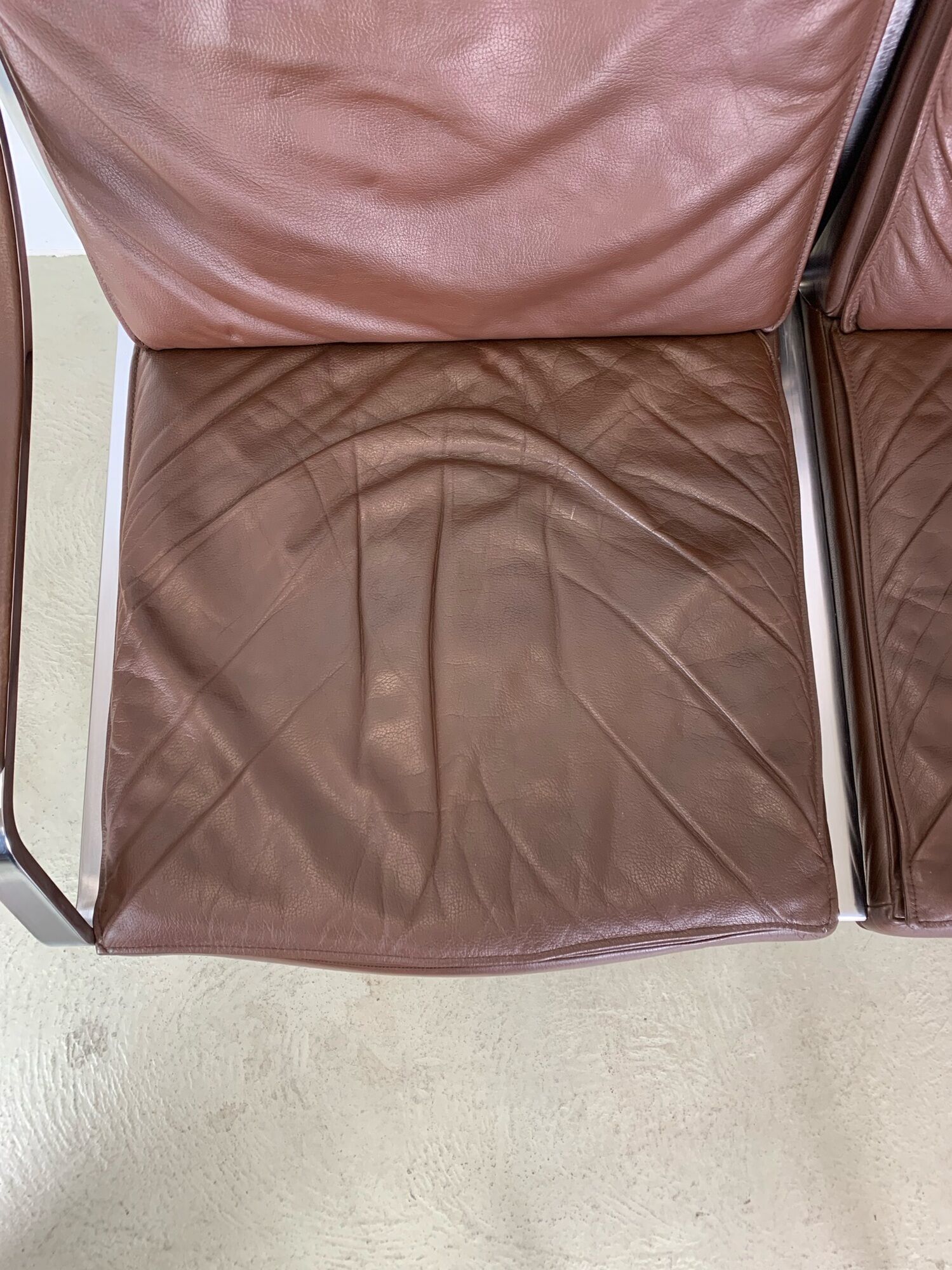 Canapé 2 places en cuir par Walter Knoll années 1970