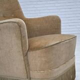 1970s, Danish armchair, light green furniture velour.
