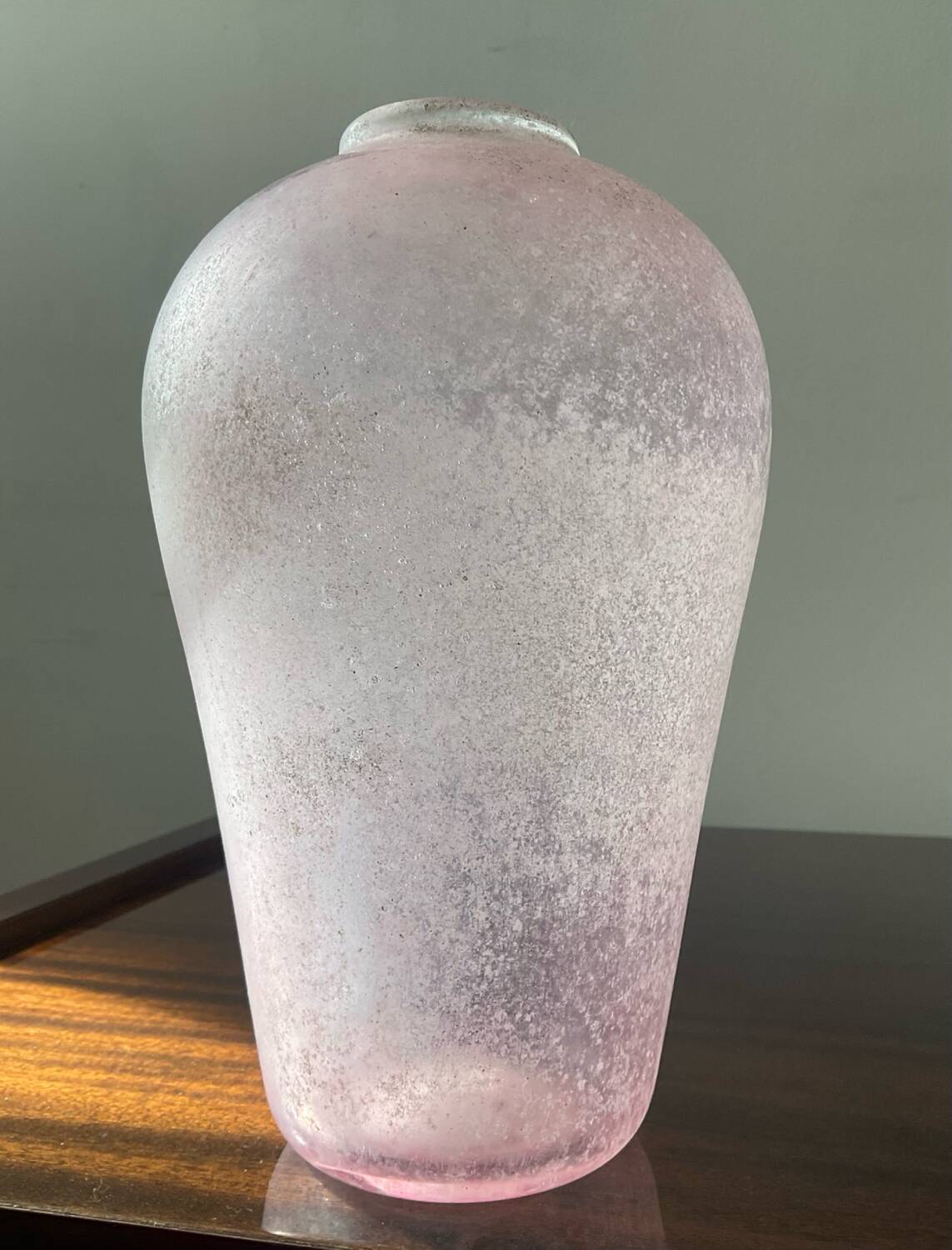 Vintage “Scavo” vase in glass paste