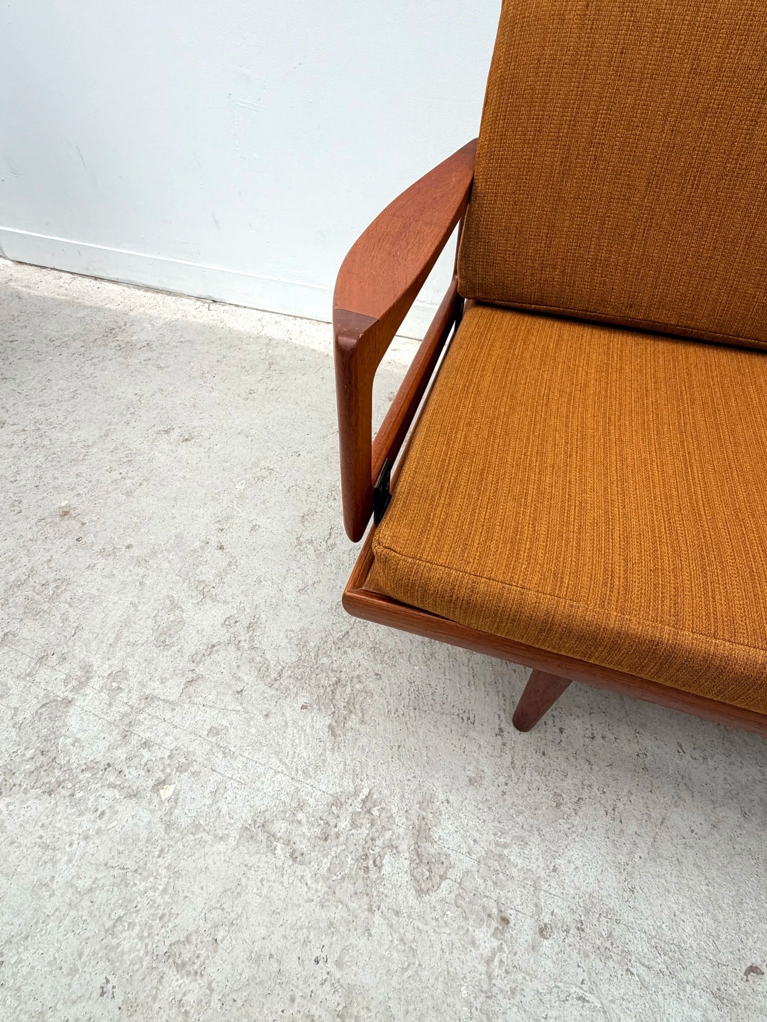 Three-seater sofa by Tove & Edvard Kindt-Larsen for Gustav Bahus in teak, Norway 1960.