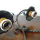 Real wrought iron wall sconce assembled and uns welded, porcelain and brass sleeves -1930/40