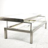 Table low sliding glass of the 1970s