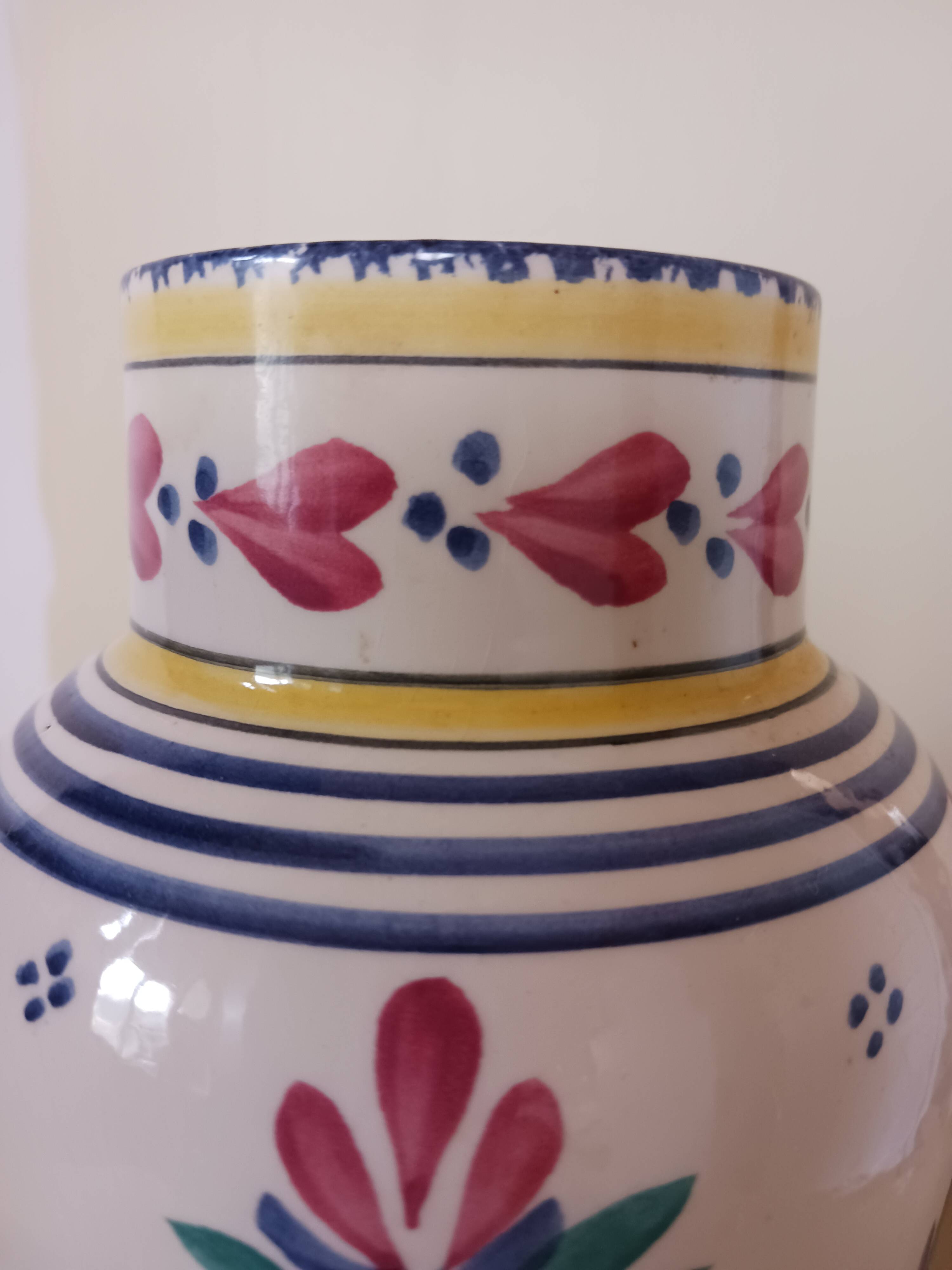 Antique Henriot Quimper vase