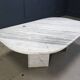 Vintage white marble coffee table, 1970s