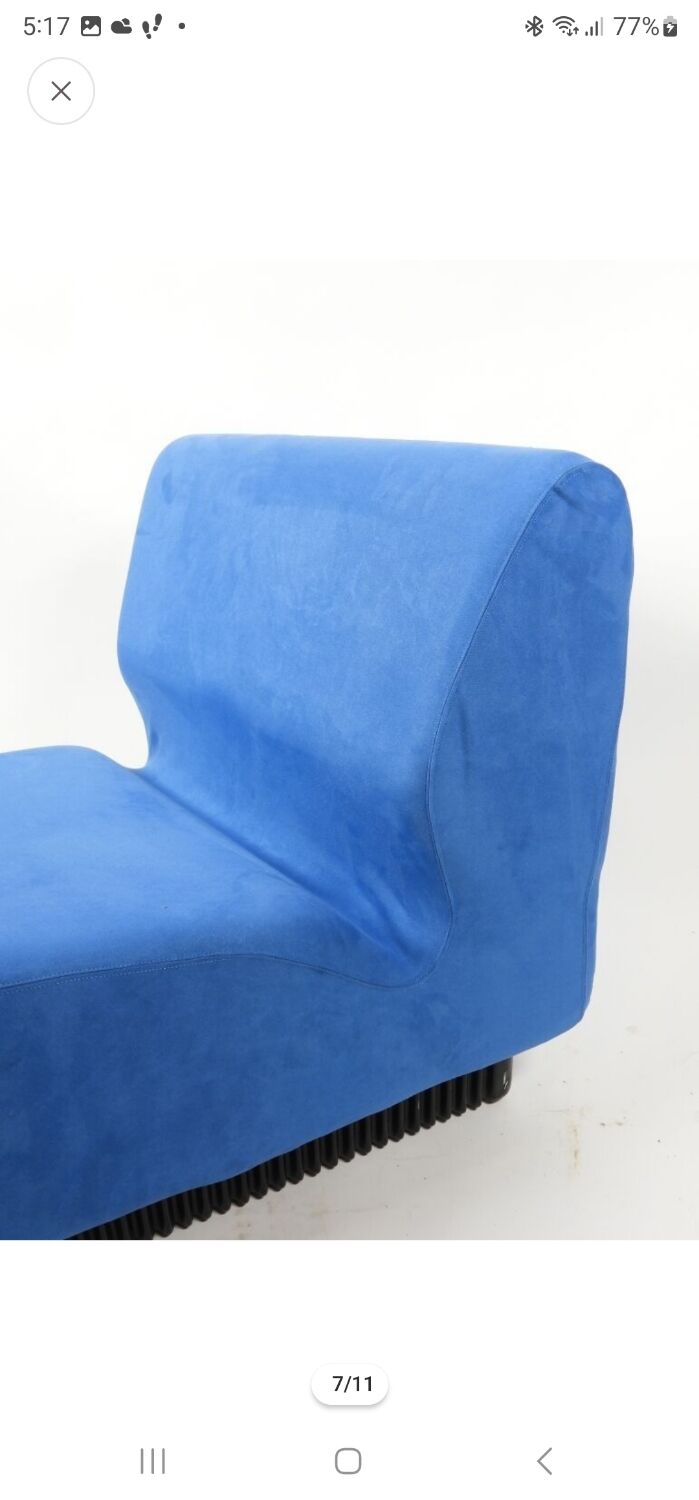 Chauffeuse modulaire bleue Édition Herman Miller