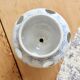 Old crocus pot in blue earthenware | Saint-Uze flower holder in REVOL style