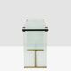 Peter Ghyczy. Glass and gilded brass console. 1970s.