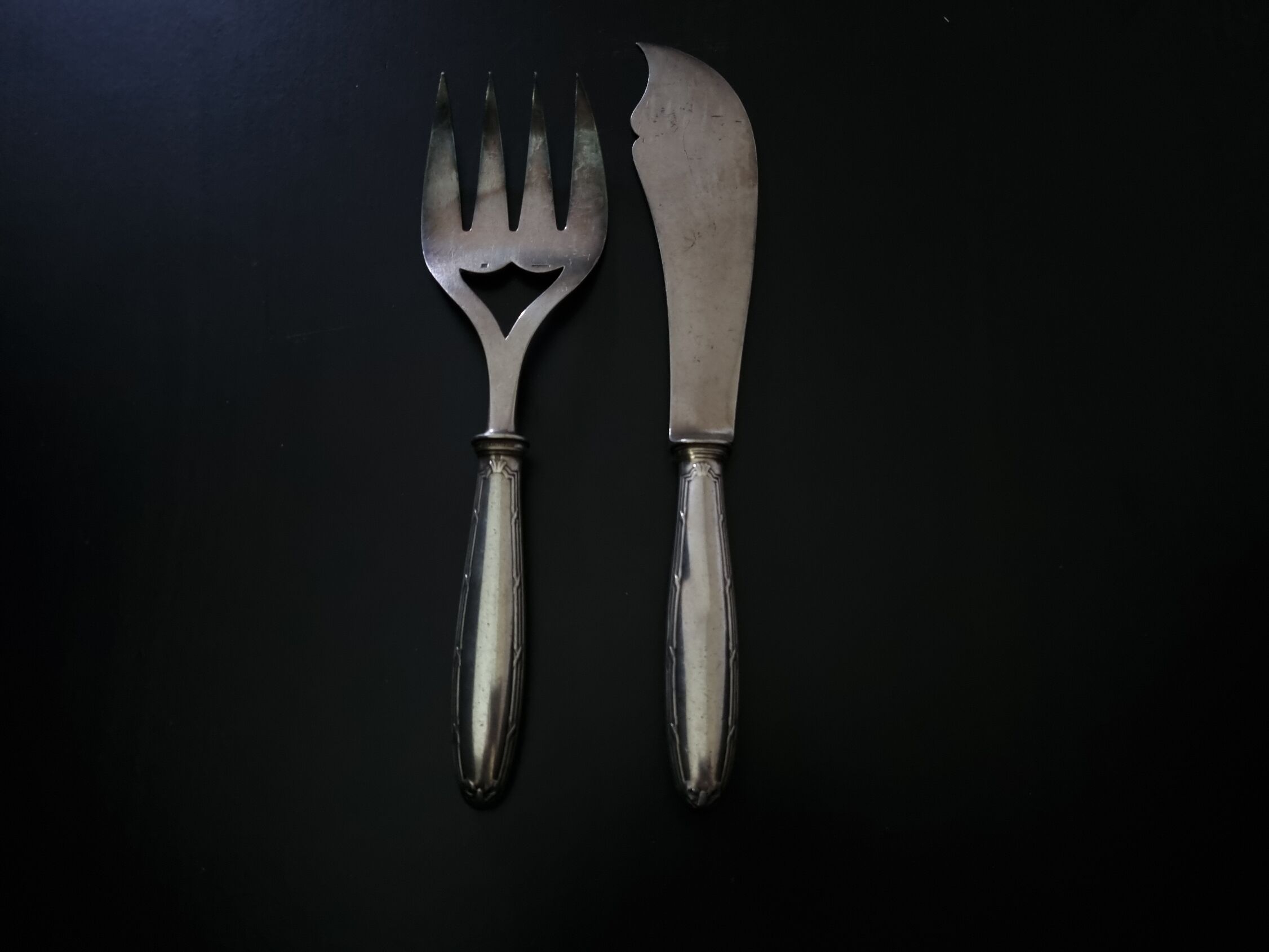 Christofle ribbon model fish serving cutlery