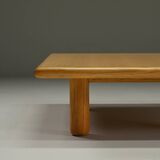 Minimalist ash wood coffee table, 1980s europe.