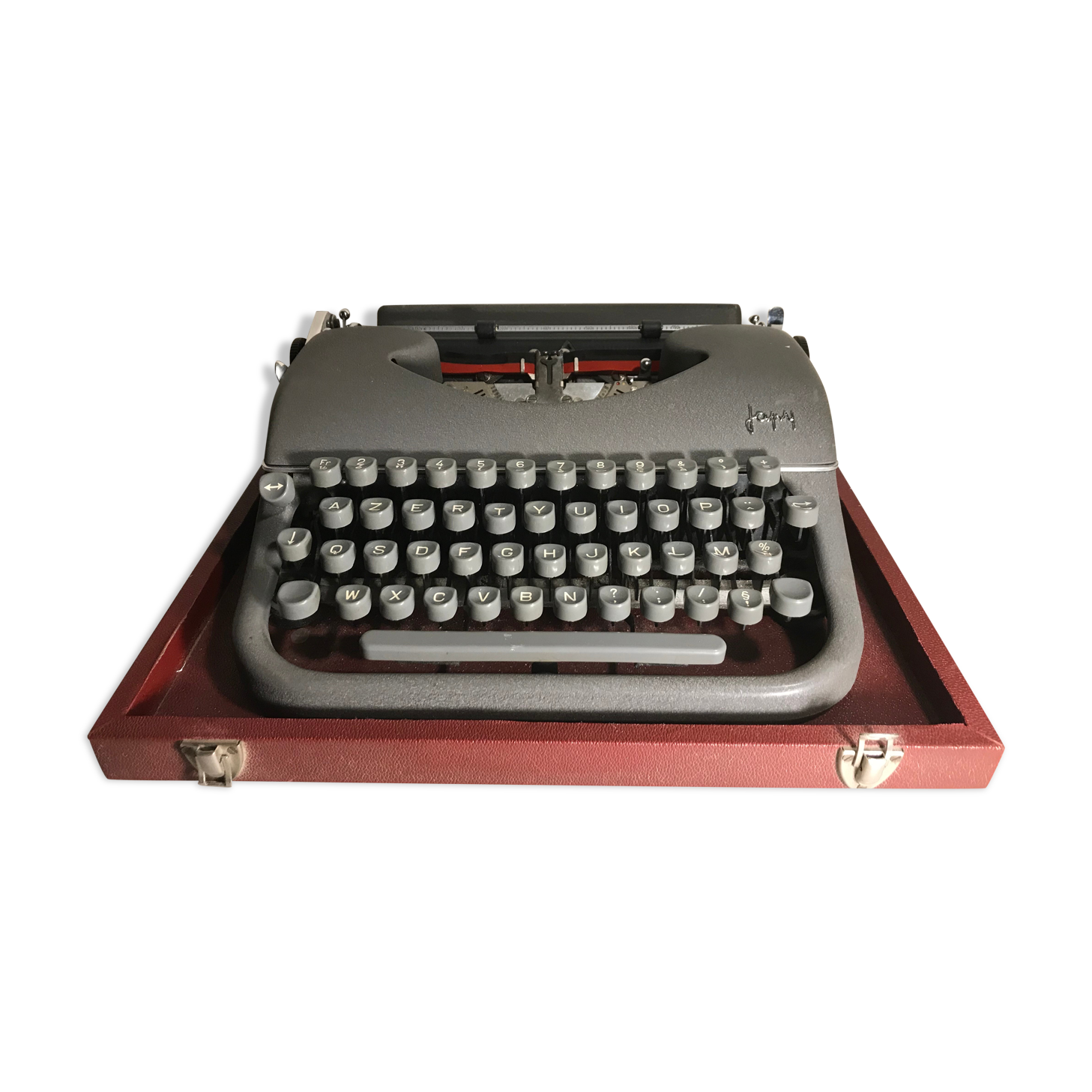 Old Japy typewriter metal grey 50's grey metal