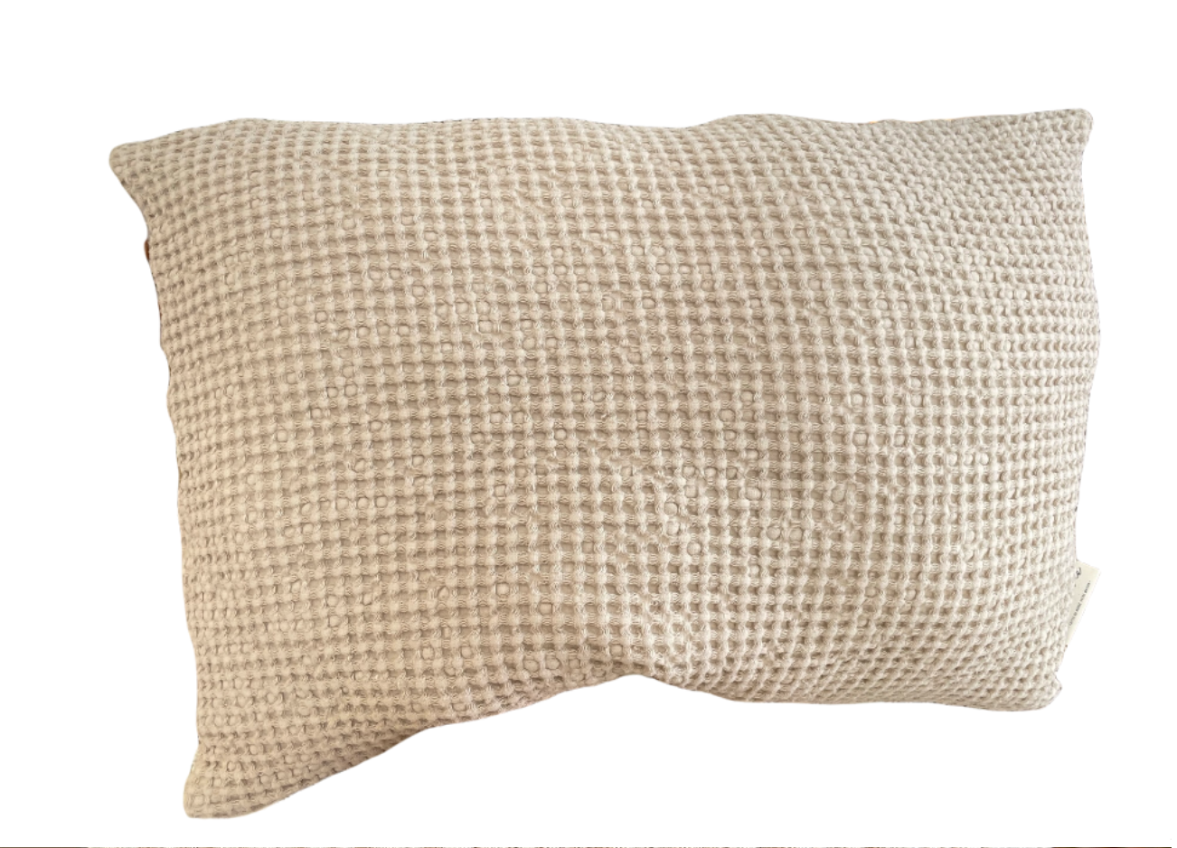 Light beige embossed cushion