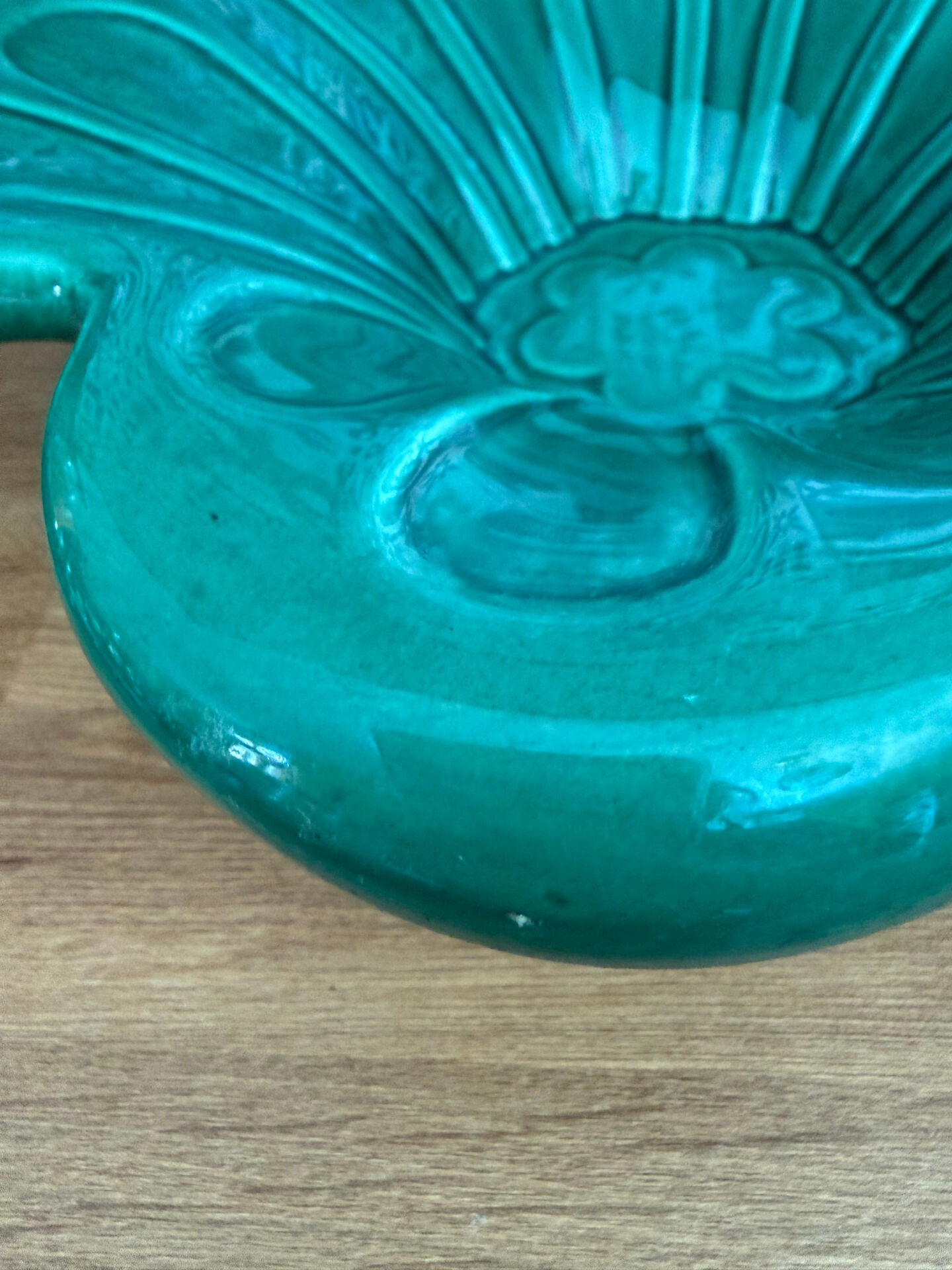 large hollow ceramic bowl in emerald green, CAB Bordeaux
