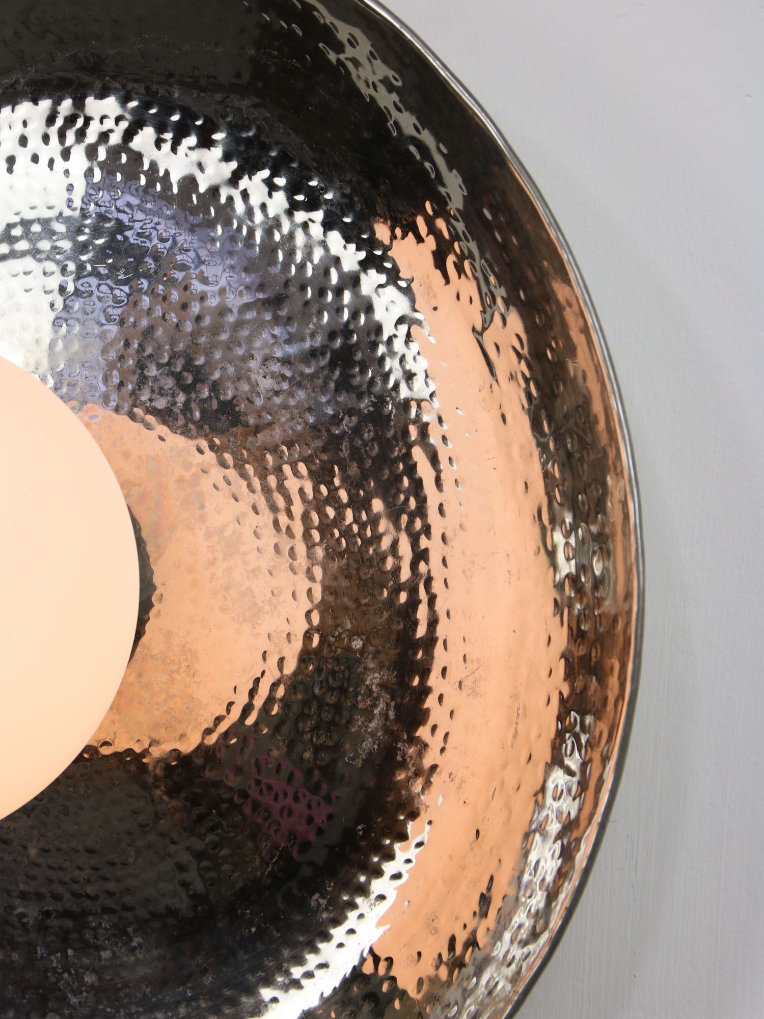 Vintage chrome eye wall lamp, 70s