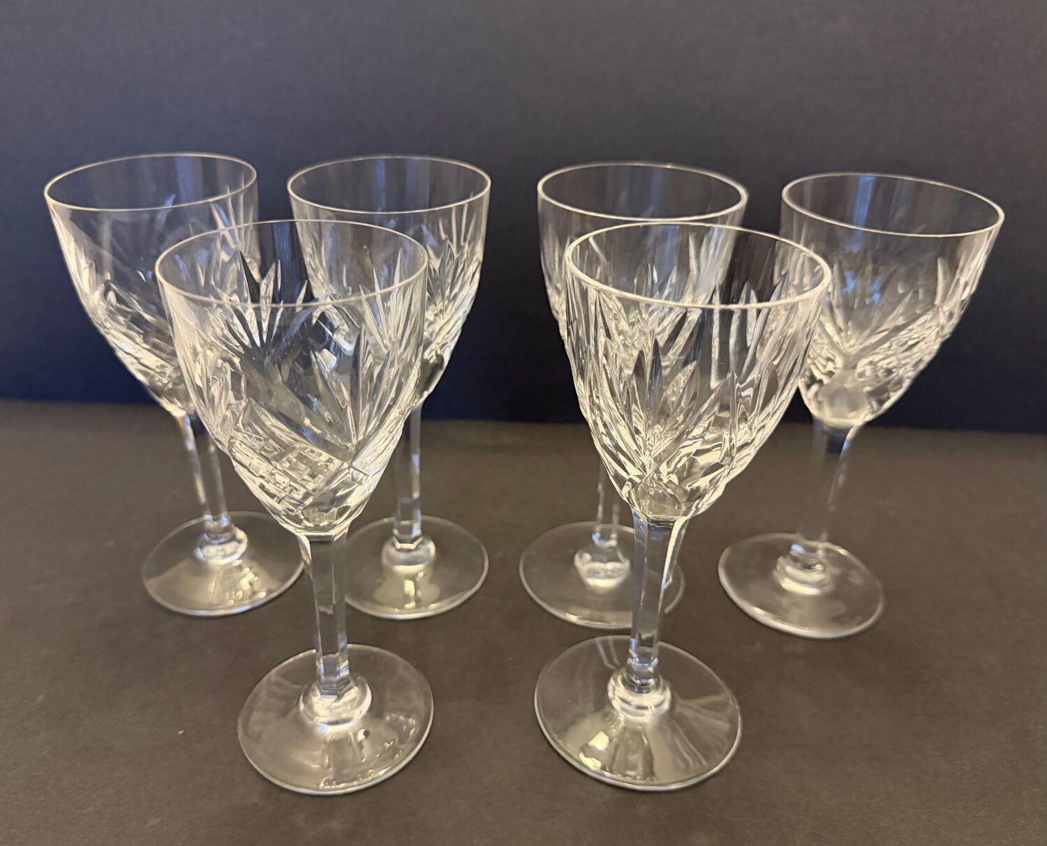6 crystal wine glasses Saint Louis Chantilly